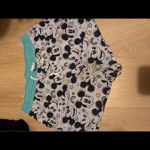 Little Sleepies Mickey Mouse Pajama Shorts - Gray and Teal